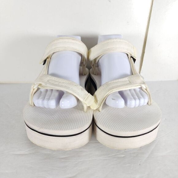 Teva Women's Flatform Universal US 9 White Mid Platform Strappy Sandals - Picture 4 of 14